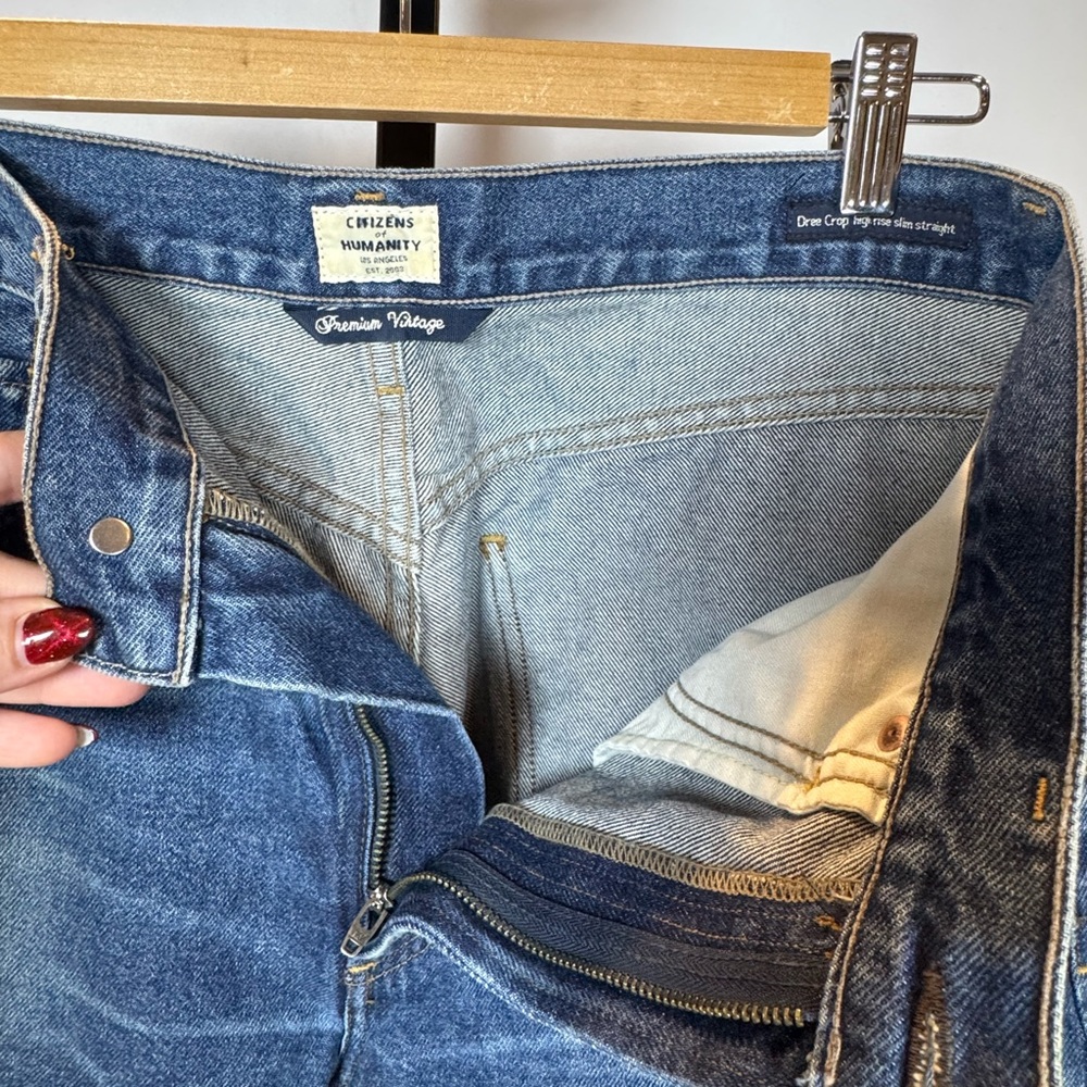 Citizens Of Humanity Premium Vintage Dree Crop High-Rise Slim Straight Jeans 29 - Picture 10 of 15
